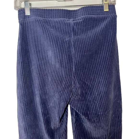 Aerie Navy Ribbed Corduroy Flare Pants Soft Cozy Vintage Y2K Fit High Rise Small - Picture 7 of 11